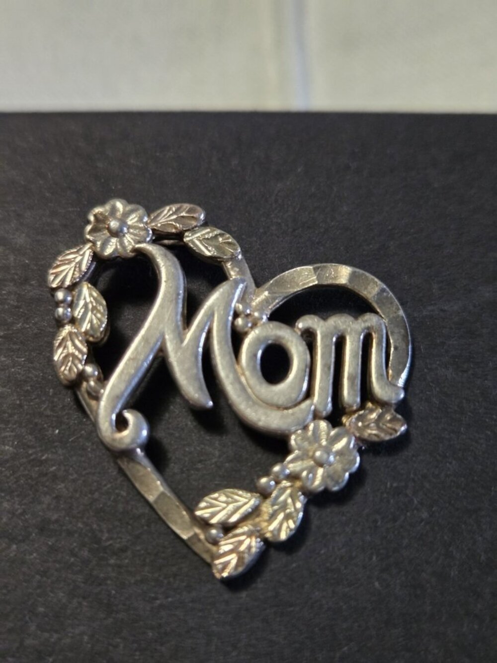 Coleman Black Hills Gold & 925 "Mom" Heart Necklace Pendant